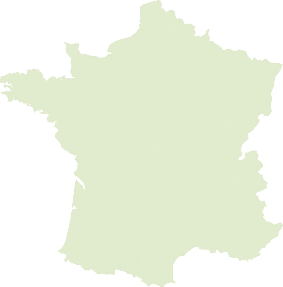 Carte de nos zones d'intervention en France